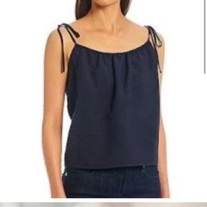 NWT Gianni Binni Navy Tank Top Size medium Woven Bella Blouse